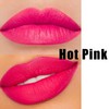 Velvet Matte Bright Hot Pink Liquid Lipstick, Waterproof Quick-Drying Non-Sticky
