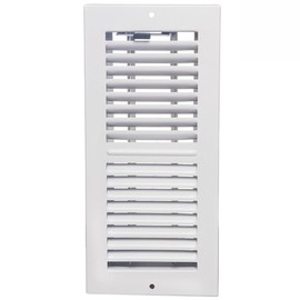 Sierra Grates 4" x 10" White Sidewall & Ceiling Register 2 Way – Steel Air Vent Cover, HVAC Supply Grille for Wall or Ceiling, Fits 4x10 Duct Opening, Heavy Duty Register Louvered