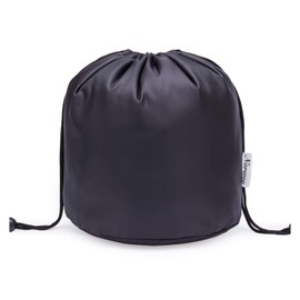 Barrel Drawstring Makeup Bag Travel Cosmetic Bag Large Toiletry Organizer Waterproof for Women (Large, Black)