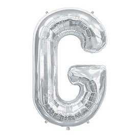 Fun Express -"g" Shaped Silver Mylar - Party Decor - Balloons - Mylar Balloons - 1 Piece