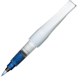 Kuretake Zig Fude Brush Pen, Memory System Wink of Luna Brush, Metallic Blue (DBB190-125)