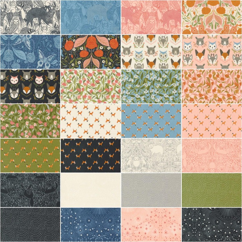 Gingiber Woodland Wonder 28 Fat Quarters 1 Panel Moda Fabrics
