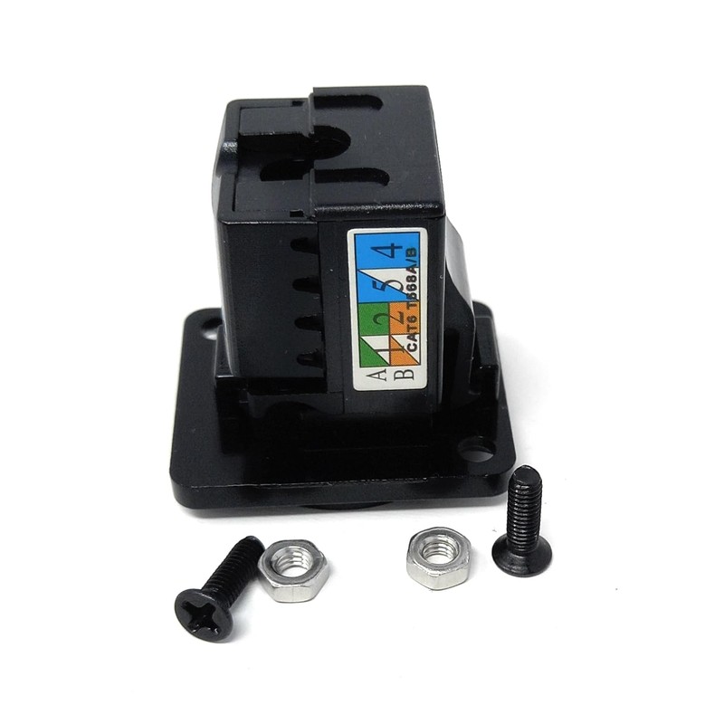 Cat6 RJ45 D-Series Chassis Mount Insert, IDC Punch Down Style