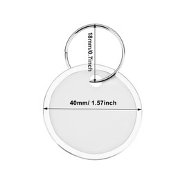 Panfanrel 100 Pieces White Key Tags Metal Key Tags Round Paper Key Tags with Split Rings(40mm, White)