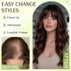 QINGHUACI Hair Topper 18 Inch Synthetic Curly Wavy Clip in