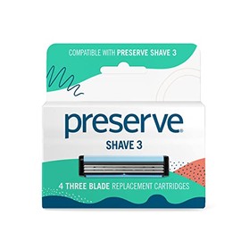 PRESERVE Triple Blade Refills, 4 CT
