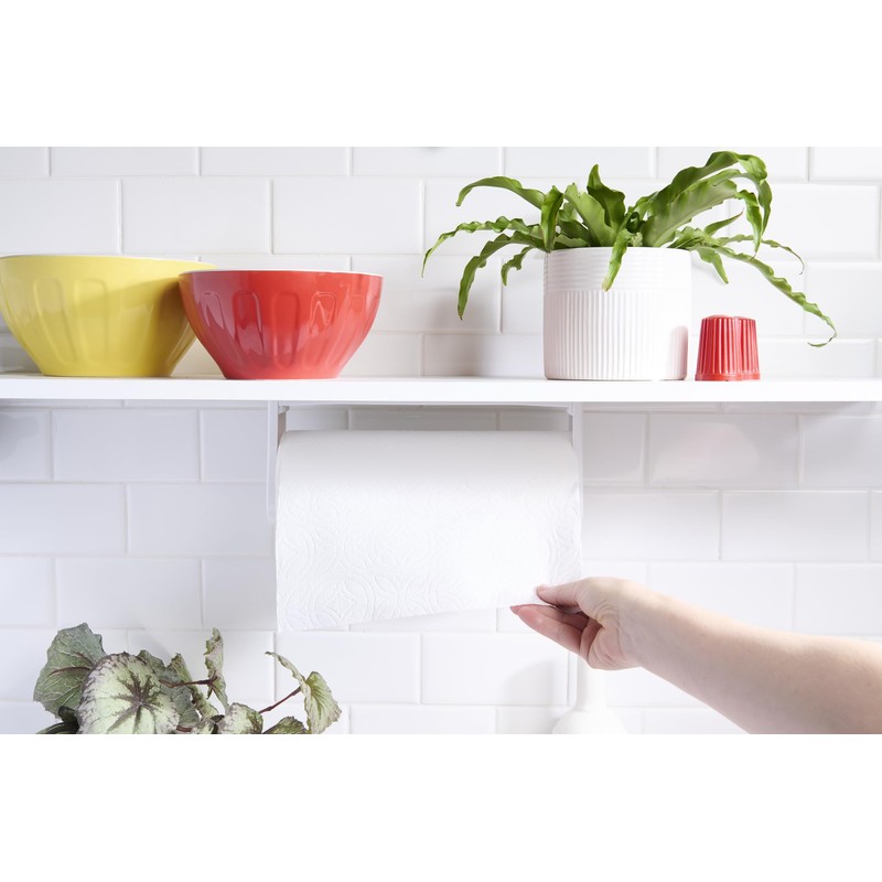 GoodCook Deluxe Wall Mount Paper Towel Holder, Under Cabinet, Screws