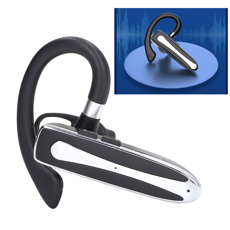 Bluetooth Earpiece Noise Cancelling Hands Free Rotatable Single Ear Wireless