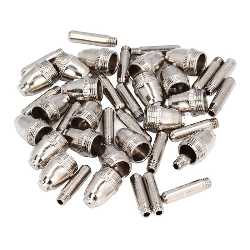 54 Pieces Plasma Cutter Torch Parts Electrode Nozzle Set Ceramic