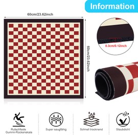 Washing Machine Cover, Washing Machine Cover, 60 x 60 cm, Washing Machine Cover, Dust Protection, Non-Slip Washing Machine Cover, Kitchen, Washable, Cut to Size (Brown Checkerboard)