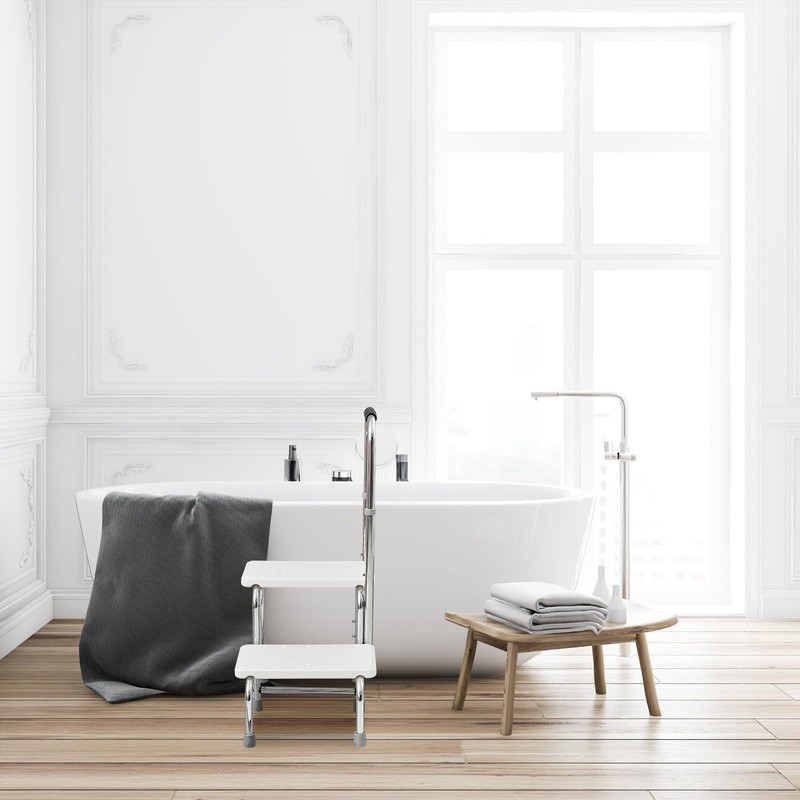 Kigley Adjustable Step Stool with Handle and Non Skid Platform