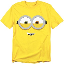 LOGOVISION Minions Bob Face Unisex Adult T Shirt,Yellow, X-Large