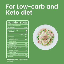 Hethstia Konjac Noodle Low-Carb Fettuccine Shirataki Noodles Keto Low Calorie Pasta Gluten Free, Vegan, Paleo-Friendly (5 oz, 10-Pack)