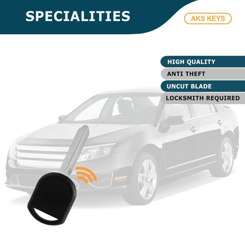 AKS KEYS Replacement for Ford Lincoln Mercury Mazda Transponder Key