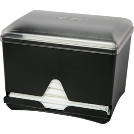 San Jamar Junior Bulk Straw Dispenser Holds 500 Straws for Restaurants, Dining Halls, and Fast Food, Plastic, 10.5 x 10.5 x 8.5 Inches, Black