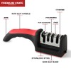 Premium 4-in-1 Knife Sharpening Kit, Kitchen knife sharpener with Anti-Cut