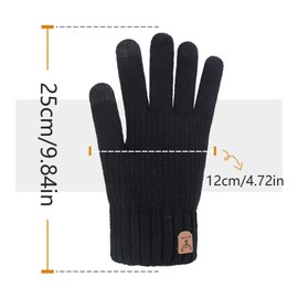 OWITER Winter Gloves Men,Gloves Touchscreen Mens, Fleece Gloves Thermal for Men Women(navy/dark grey/black/light grey/coffee) (Navy)