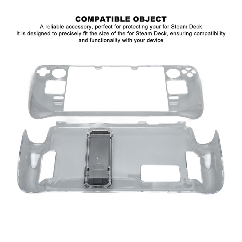 Protective Case Compatible with Steam Deck Game Console, Clear Shockproof