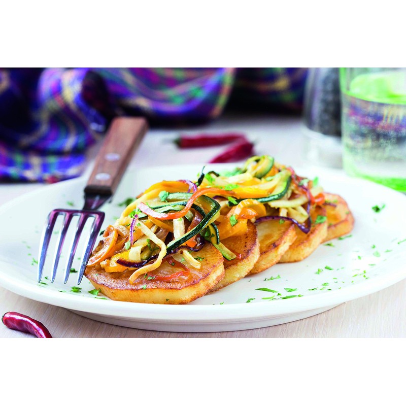 GOURMETmaxx 06552 Spiralschneider mit Salatschüssel rot/weiß