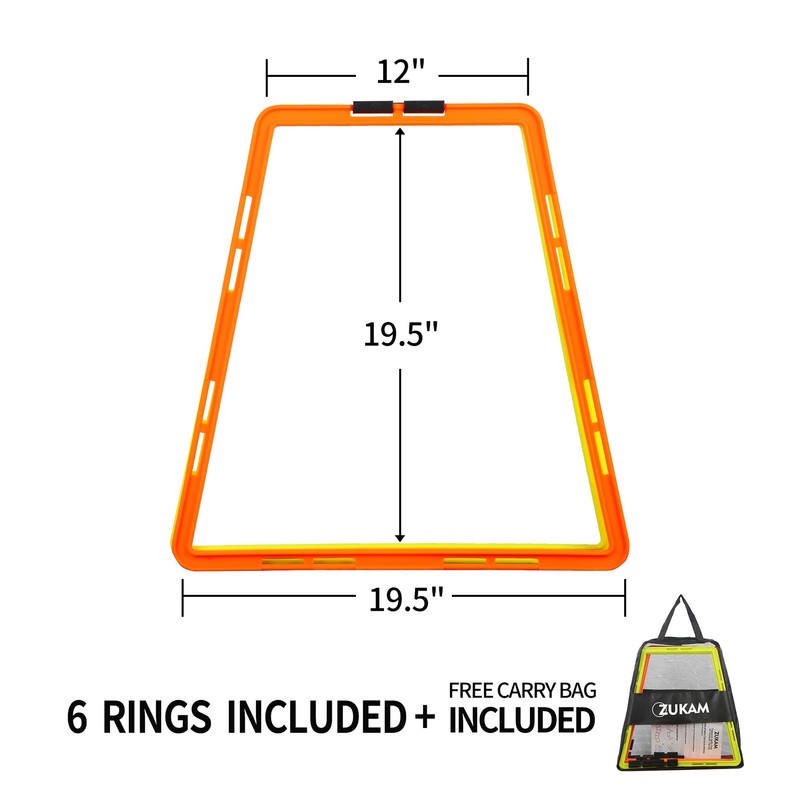 ZUKAM Trapezoid Agility Rings for Speed Training & Agility Footwork
