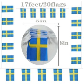 FFILL Sweden Banner Flag, Sweden Mini Flag Small Banner, for Party, Shops and Bars Decorations, Supporting The World Cup And International Day Celebrations. (Sweden)