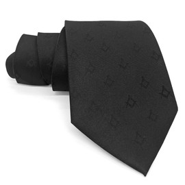 Masonic Black Polyester Tie