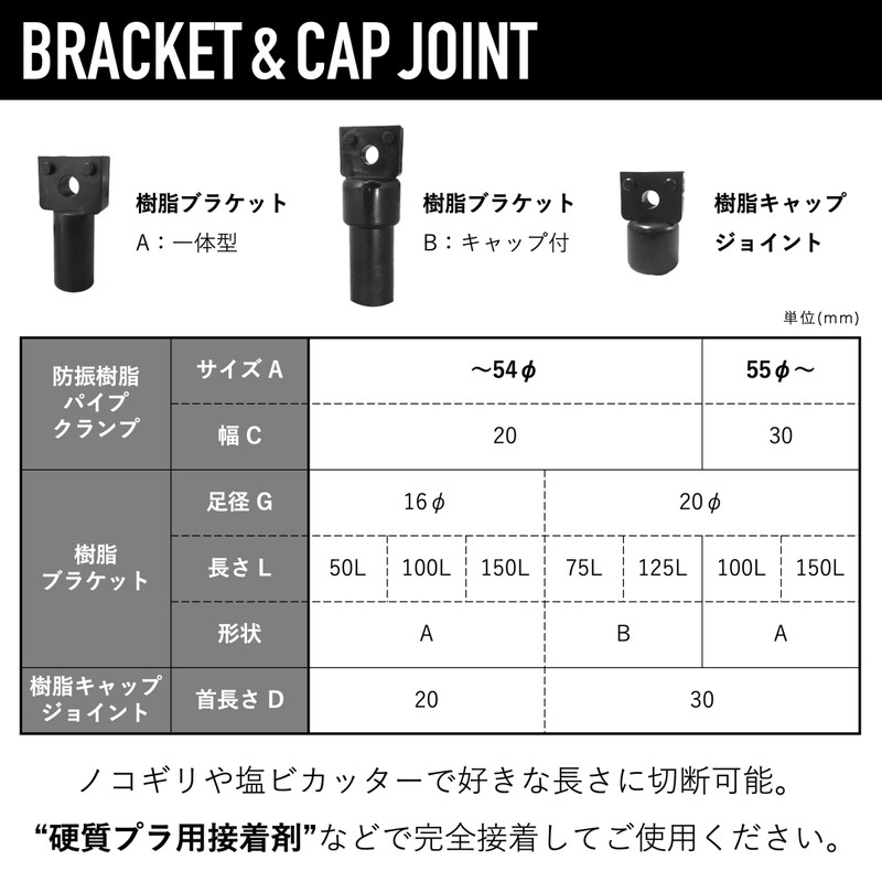 Koei KFBS25B-4315 Anti-Vibration Resin Double Pipe Clamp Bracket Set, 1.0