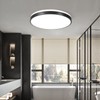 HOREVO 24W LED Ceiling Lamp Black Flush Mount Ceiling Light