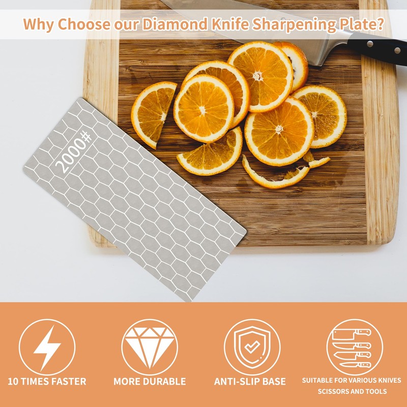 CWOVRS Diamond Sharpening Stones, 5 PCS Diamond Sharpening Plates with
