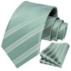 HISDERN Men's Tie Formal Stripes Tie with Pocket Square Set