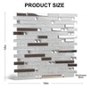 SODI MOSAIC White & Silver Glass Mosaic Backsplash Tiles, 12"