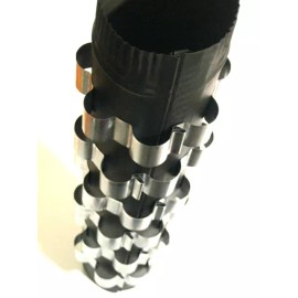 Tred-Not 4" dia stovepipe heat exchangers,  stove pipe stack snap-on heat radiators