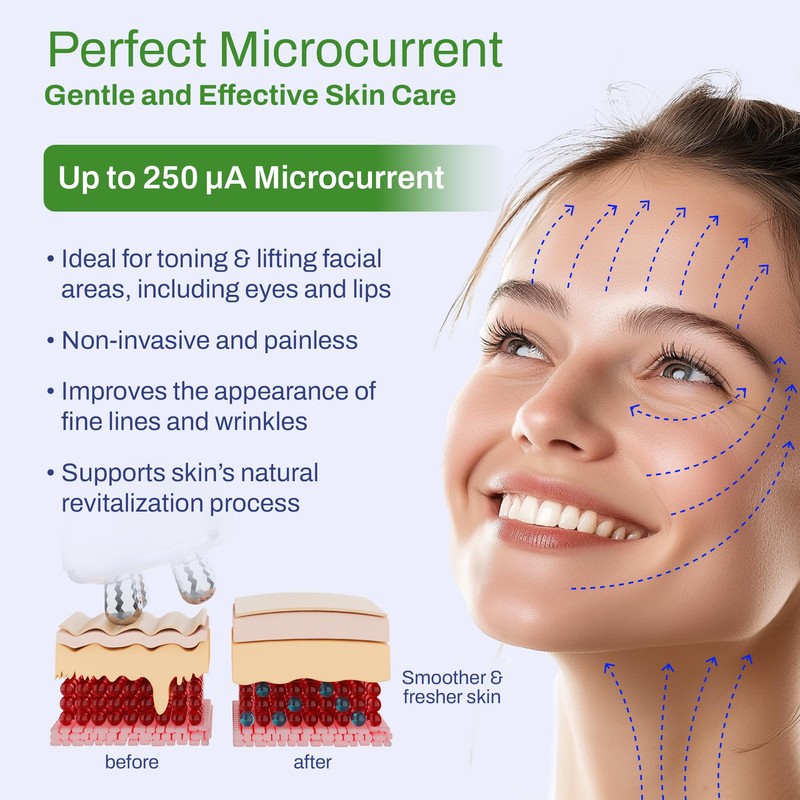 DEZALON Microcurrent Facial Device, Face Massager Tool, Eye and Neck
