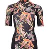 O'Neill Anglet Women's Surf Shirt, Black Tropical Flower