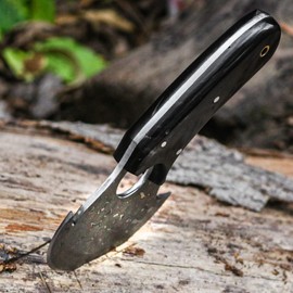 PAL 2000 KNIVES Custom Handmade Damascus Steel 4 inches Ulu Knife - Rocking, Mincing, Slicing Meat & Herb Knife 3057