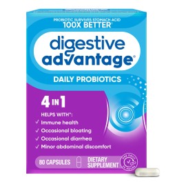 Digestive Advantage Probióticos Diarios 80 Cápsulas