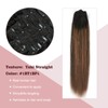 SixStarHair Yaki Straight Human Hair Clip ins 14 Inch 120G