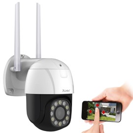7links Dome Camera: PTZ IP Security Camera, 2K+, 5X Optical Zoom, IR, Wi-Fi, 64GB, App (Camera with Zoom, Swivel Camera, Wireless Motion Sensor)