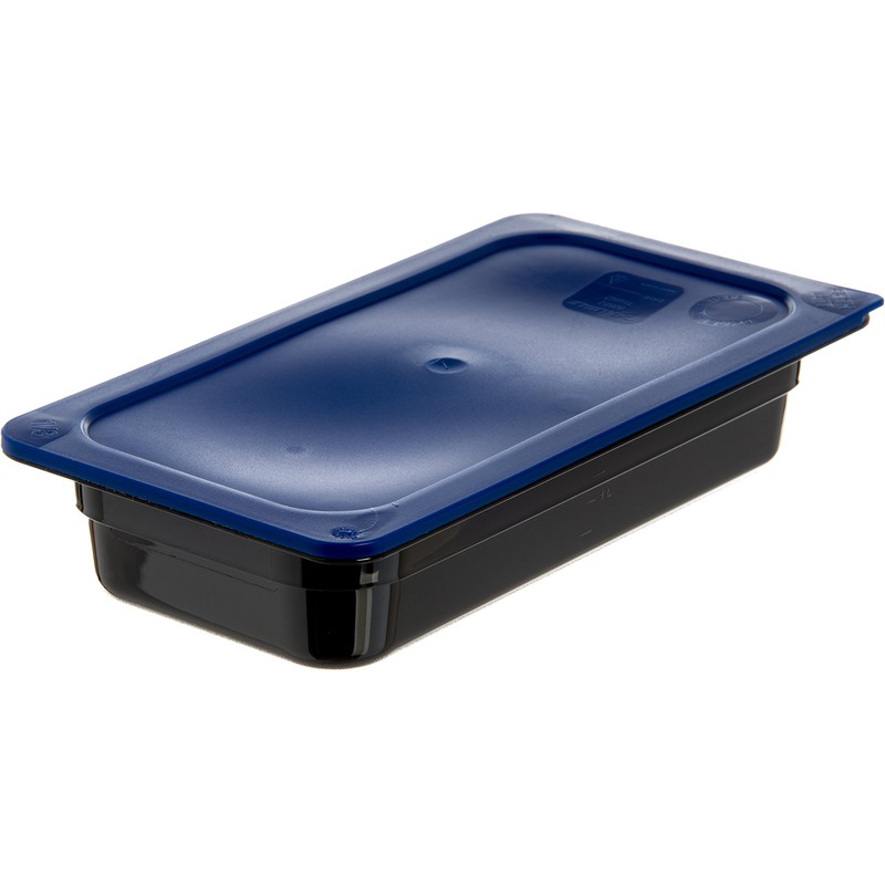 Carlisle 3058060 Smart Lids Third Size Polyethylene Lid, Dark Blue