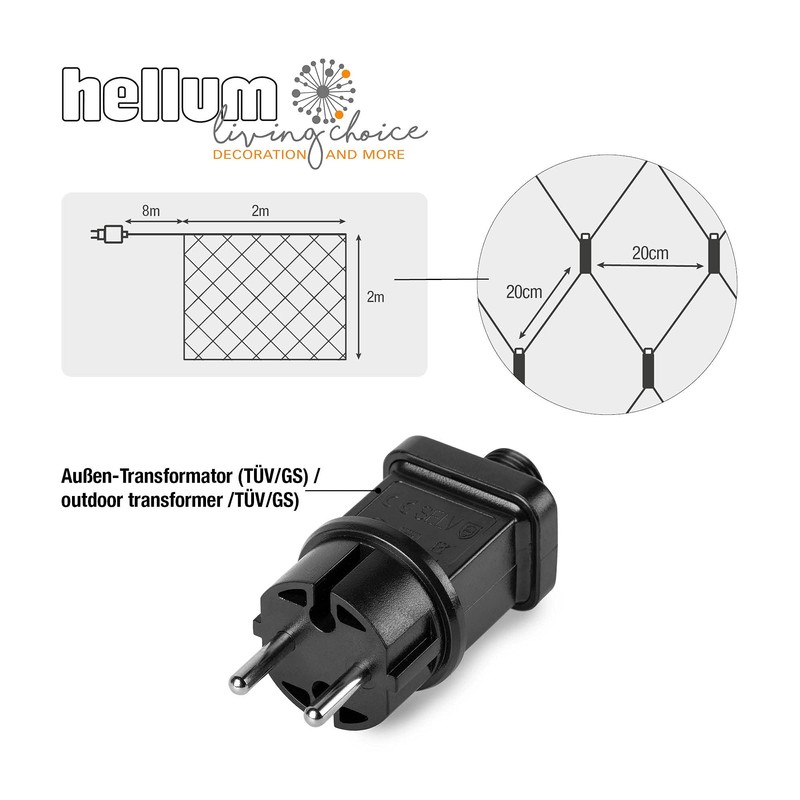 Hellum LED-Light Net for Outdoor Use