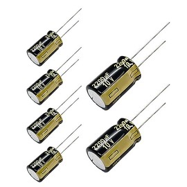 6pcs Panasonic FM Series Electrolytic Capacitors - 10V 150-6800uf Ultra Low ESR (2200uf)