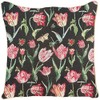 Ulticool - Cushion Cover - Tulips Black Butterfly Flowers -
