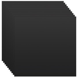 BENECREAT 10 Sheets Black Square Laser Engraving Testing Paper, 10.2x10.2 Inch Adhesive Laser Marking Paper Laser Engraving Material for Engraving Machine
