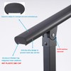 PICESA 1 Step Handrail for Outdoor Steps, Premium Aluminum Alloy