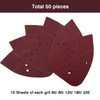 50 pcs Mouse Sander Paper,12 Holes Sander Sheets Hook and