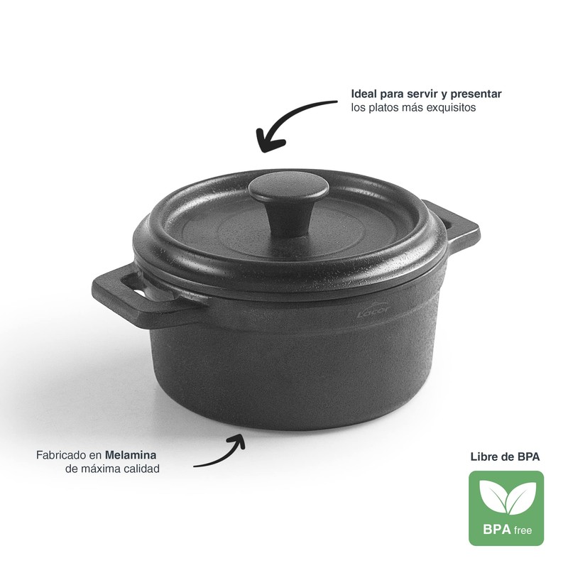 Lacor - 63393 - Mini Pot with Lid Melamine Dishwasher