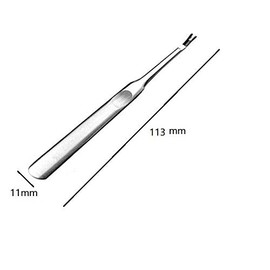 LASSUM 1 Pcs Nail Art Manicure Tool Stainless Steel Cuticle Trimmer Remover Pusher Dead Skin Callus Removal Fork