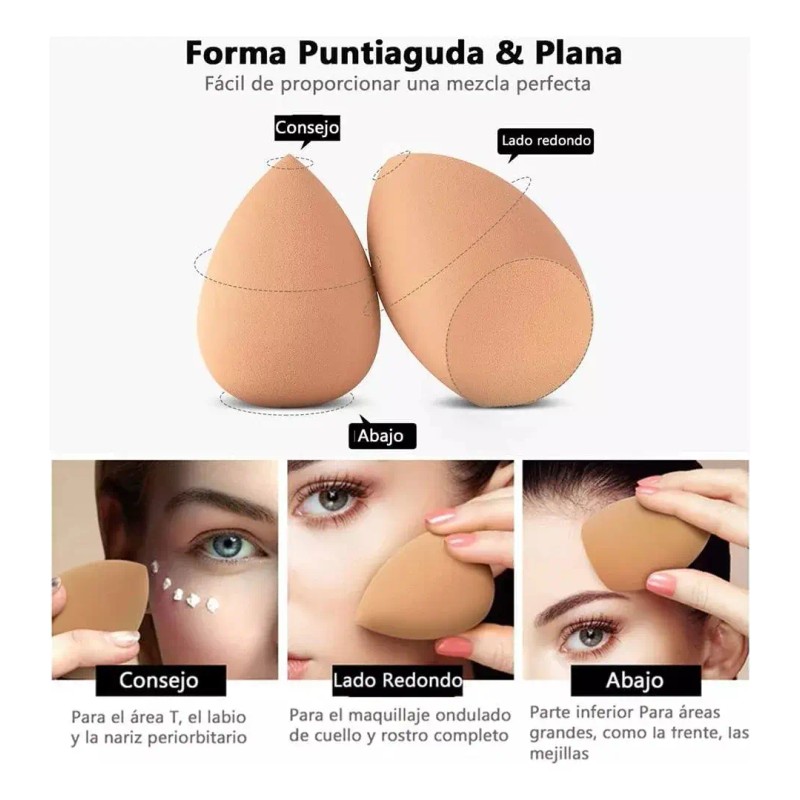 Cuidado Facial 5 Estuche Transpirable + 5 Esponjas Blender Momento