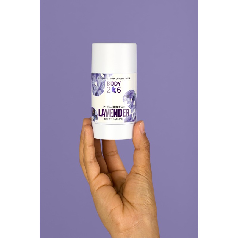BODY206® Natural Kids Deodorant, Aluminum-Free, Baking Soda-Free, Paraben-Free (2.6oz.) (Lavender)