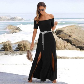 Glamorstar Crystal Belts for Women Rhinestone Waistband Belt for Dress Sparkle O-Ring Chain Gift Crystal Silver 105CM/41.3IN